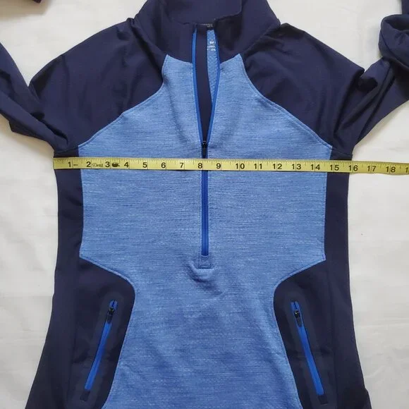 Under Armour Women's Activewear ColdGear Reactor 1/2 Zip Lapis Blue Top Size SM - Picture 14 of 16
